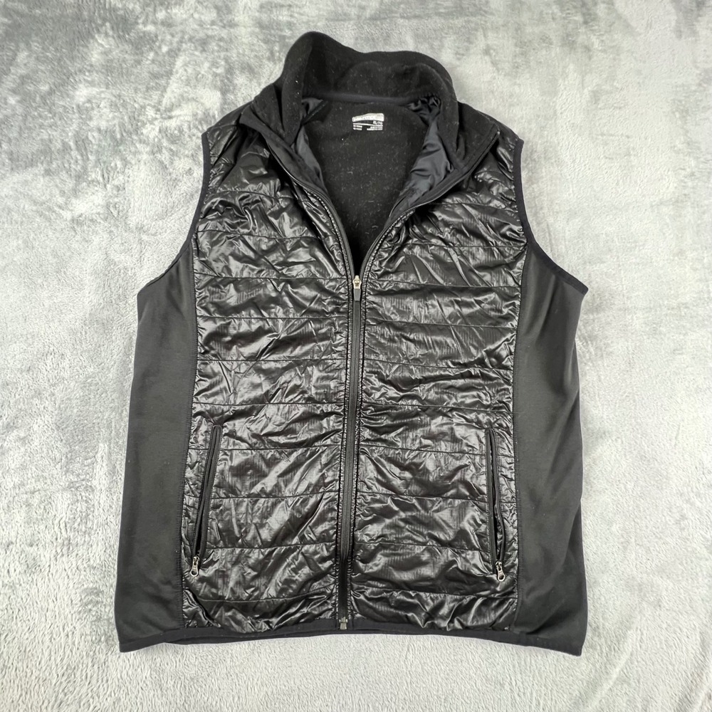 Marmot Polartec Insulated Quilted Puffer Vest Black XL Full Zip Pockets Gorp Ski - Picture 2 of 16